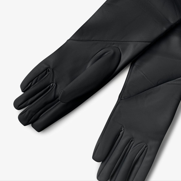 NWT Lamarque MARILYN | FAUX LEATHER AND TULLE GLOVES Miscraeants - Picture 2 of 4